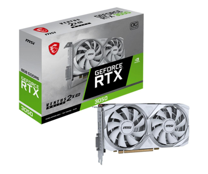 Karta graficzna MSI Karta graficzna GeForce RTX 3050 VENTUS 2X XS 8G OC GDDR6 128bit biała RTX 3050 VENTUS 2X XS WHITE 8G OC